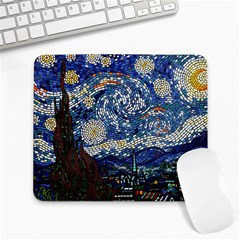 Mosaic Art Vincent Van Gogh s Starry Night Large Mousepad by Sarkoni