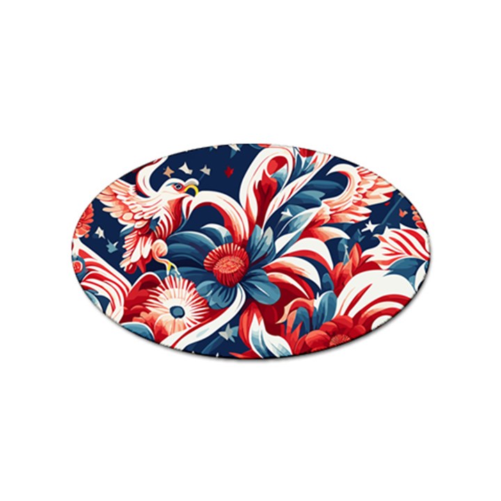 America pattern Sticker Oval (10 pack)