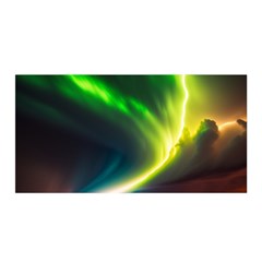 Lake Storm Neon Nature Satin Wrap 35  X 70  by Bangk1t