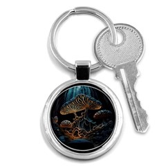 Forest Mushroom Wood Key Chain (round) by Bangk1t