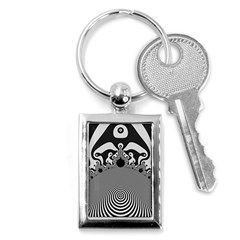 Pattern Illusion Fractal Mandelbrot Key Chain (rectangle) by Bangk1t