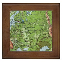 Map Earth World Russia Europe Framed Tile by Bangk1t