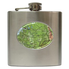 Map Earth World Russia Europe Hip Flask (6 Oz) by Bangk1t