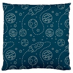 Space Seamless Pattern Large Premium Plush Fleece Cushion Case (two Sides) by Bedest