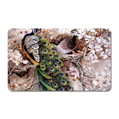 Japanese Painting Flower Peacock Magnet (rectangular) by Bedest