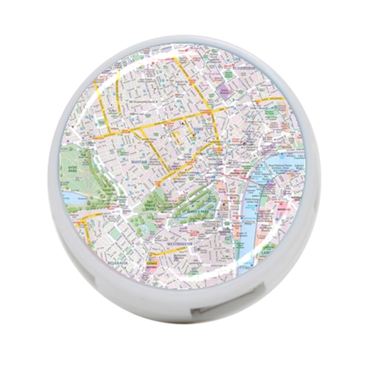 London City Map 4-Port USB Hub (Two Sides)