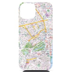 London City Map Iphone 14 Black Uv Print Case by Bedest