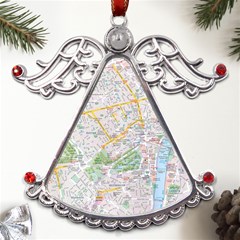 London City Map Metal Angel With Crystal Ornament by Bedest