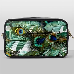 Peacock Feathers Toiletries Bag (one Side) by Bedest