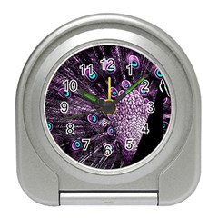 Purple Peacock Travel Alarm Clock by Bedest