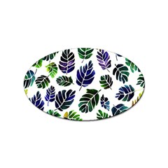 Leaves Watercolor Ornamental Decorative Design Sticker Oval (100 Pack) by Ravend