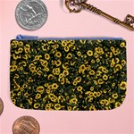 Sunflowers Yellow Flowers Flowers Digital Drawing Large Coin Purse Front