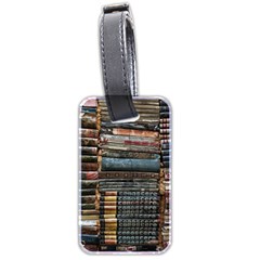 Pile Of Books Photo Of Assorted Book Lot Backyard Antique Store Luggage Tag (two Sides) by Ravend