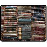 Pile Of Books Photo Of Assorted Book Lot Backyard Antique Store Two Sides Fleece Blanket (Medium) 58.8 x47.4  Blanket Front