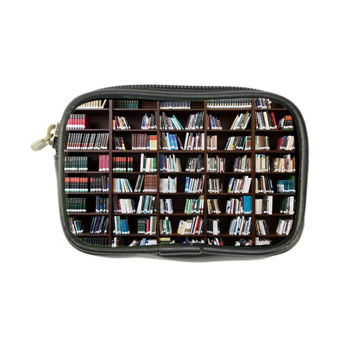 Book Collection In Brown Wooden Bookcases Books Bookshelf Library Coin Purse