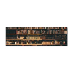 Books On Bookshelf Assorted Color Book Lot In Bookcase Library Sticker (bumper) by Ravend