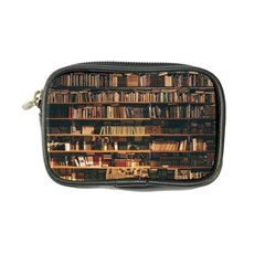 Books On Bookshelf Assorted Color Book Lot In Bookcase Library Coin Purse by Ravend