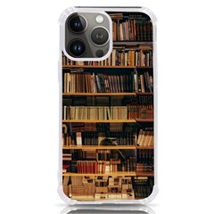 Books On Bookshelf Assorted Color Book Lot In Bookcase Library Iphone 13 Pro Max Tpu Uv Print Case by Ravend