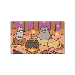 Pusheen Cute Fall The Cat Sticker (rectangular) by Ndabl3x