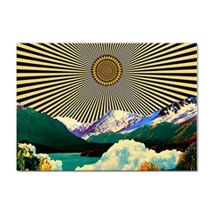 Surreal Art Psychadelic Mountain Sticker A4 (10 Pack) by Ndabl3x