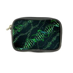 Green And Black Abstract Digital Art Coin Purse by Bedest