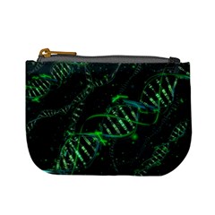 Green And Black Abstract Digital Art Mini Coin Purse by Bedest