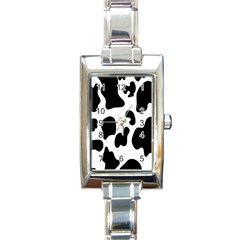 Black And White Cow Print,wallpaper Rectangle Italian Charm Watch by nateshop