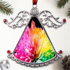 Abstract, Amoled, Back, Flower, Green Love, Orange, Pink, Metal Angel With Crystal Ornament by nateshop