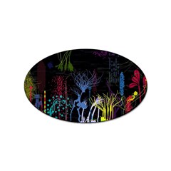 Art Design Graphic Neon Tree Artwork Sticker Oval (100 Pack) by Bedest