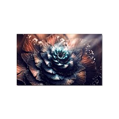 Blue And Brown Flower 3d Abstract Fractal Sticker Rectangular (10 Pack) by Bedest