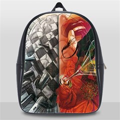 Left And Right Brain Illustration Splitting Abstract Anatomy School Bag (xl) by Bedest