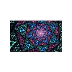 Purple Psychedelic Art Pattern Mosaic Design Fractal Art Sticker Rectangular (100 Pack) by Bedest