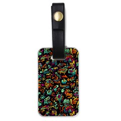 Multicolored Doodle Abstract Colorful Multi Colored Luggage Tag (one Side) by Grandong