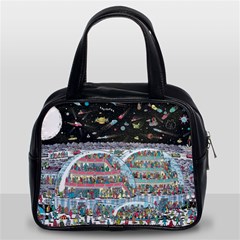 Abstract Painting Space Cartoon Classic Handbag (two Sides) by Grandong