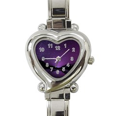 Dark Purple Aesthetic Landscape Heart Italian Charm Watch by Sarkoni