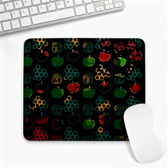 Apples Honey Honeycombs Pattern Large Mousepad by Sarkoni