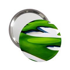 Golf Course Par Green 2 25  Handbag Mirrors by Sarkoni