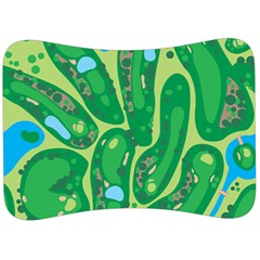 Golf Course Par Golf Course Green Velour Seat Head Rest Cushion by Sarkoni