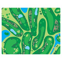 Golf Course Par Golf Course Green Premium Plush Fleece Blanket (medium) by Sarkoni