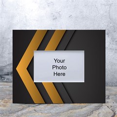 Black Gold Background, Golden Lines Background, Black White Tabletop Photo Frame 4 x6  by nateshop