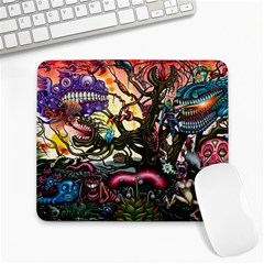 Psychedelic Funky Trippy Large Mousepad by Sarkoni