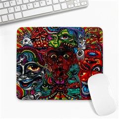 Somewhere Near Oblivion Nightmares Acid Colors Psychedelic Large Mousepad by Sarkoni