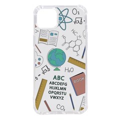 School Subjects And Objects Vector Illustration Seamless Pattern Iphone 14 Plus Tpu Uv Print Case by Grandong