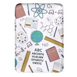 School Subjects And Objects Vector Illustration Seamless Pattern Rectangular Glass Fridge Magnet (4 pack) Front