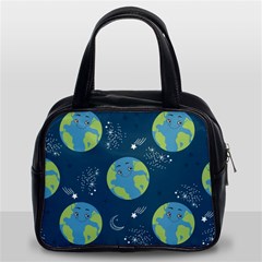 Seamless Pattern Cartoon Earth Planet Classic Handbag (two Sides) by Grandong