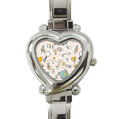 Quiz Backgrounds Ans Seamless Heart Italian Charm Watch by Grandong