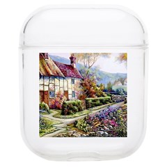 Colorful Cottage River Colorful House Landscape Garden Beautiful Painting Airpods 1/2 Case by Grandong