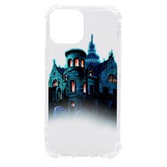 Blue Castle Halloween Horror Haunted House Iphone 13 Mini Tpu Uv Print Case by Sarkoni