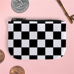 Black White Chess Board Mini Coin Purse by Ndabl3x