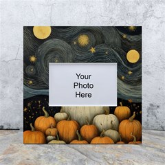 Pumpkin Halloween White Box Photo Frame 4  X 6  by Ndabl3x